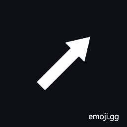 North East Triangle-Headed Arrow Symbol