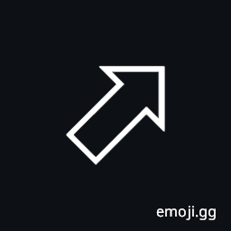 North East White Arrow Symbol