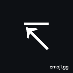 North West Arrow To Long Bar Symbol