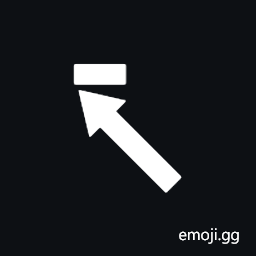 North West Triangle-Headed Arrow To Bar Symbol
