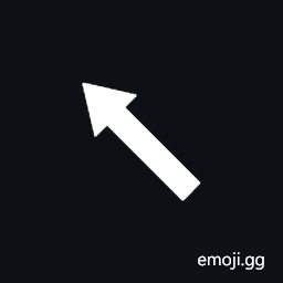 North West Triangle-Headed Arrow Symbol