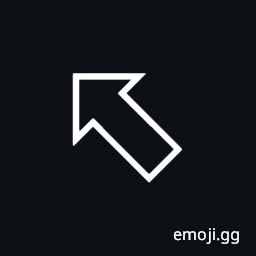 North West White Arrow Symbol