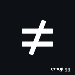 Not Equal To Symbol