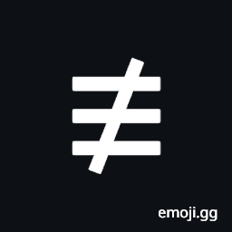 Not Identical To Symbol