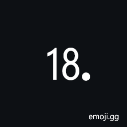 Number Eighteen Full Stop Symbol