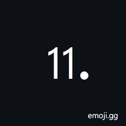Number Eleven Full Stop Symbol