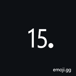 Number Fifteen Full Stop Symbol