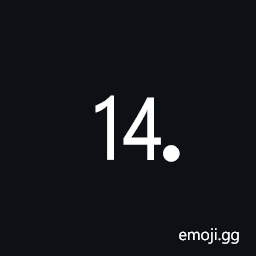 Number Fourteen Full Stop Symbol