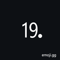 Number Nineteen Full Stop Symbol