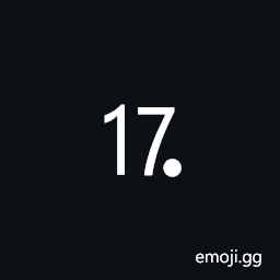 Number Seventeen Full Stop Symbol