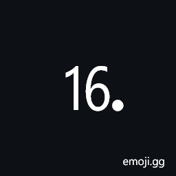 Number Sixteen Full Stop Symbol