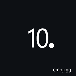 Number Ten Full Stop Symbol