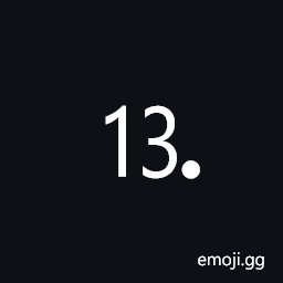 Number Thirteen Full Stop Symbol
