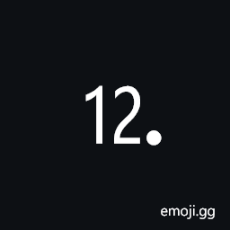 Number Twelve Full Stop Symbol