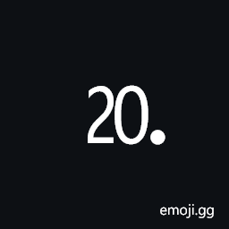 Number Twenty Full Stop Symbol