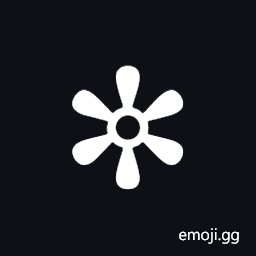 Open Centre Teardrop-Spoked Asterisk Symbol
