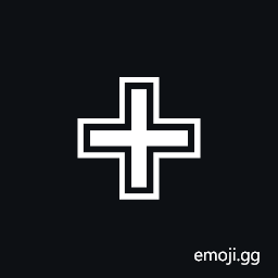 Outlined Greek Cross Symbol