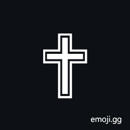 Outlined Latin Cross Symbol