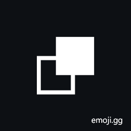 Overlapping White and Black Squares Symbol