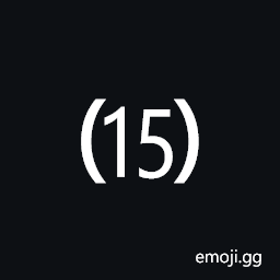 Parenthesized Number Fifteen Symbol
