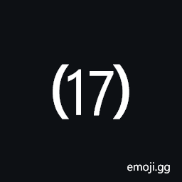 Parenthesized Number Seventeen Symbol