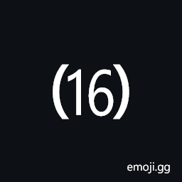 Parenthesized Number Sixteen Symbol