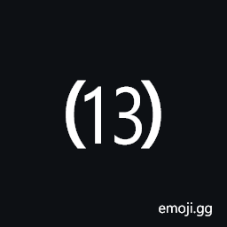 Parenthesized Number Thirteen Symbol