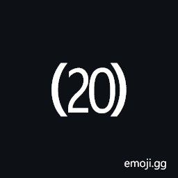 Parenthesized Number Twenty Symbol