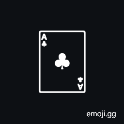 Playing Card Ace of Clubs Symbol