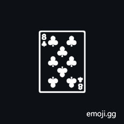 Playing Card Eight of Clubs Symbol