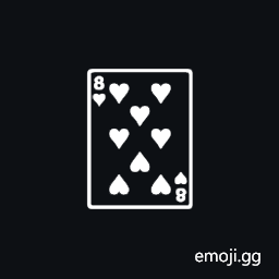 Playing Card Eight of Hearts Symbol