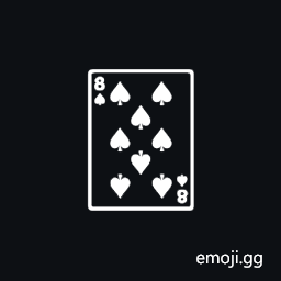 Playing Card Eight of Spades Symbol