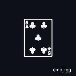 Playing Card Five of Clubs Symbol