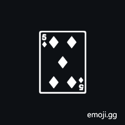 Playing Card Five of Diamonds Symbol