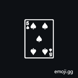 Playing Card Five of Spades Symbol