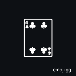 Playing Card Four of Clubs Symbol