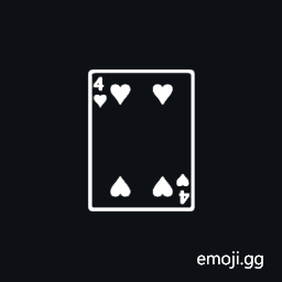 Playing Card Four of Hearts Symbol