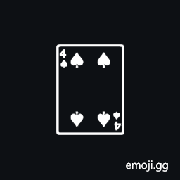 Playing Card Four of Spades Symbol