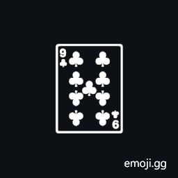Playing Card Nine of Clubs Symbol