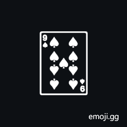 Playing Card Nine of Spades Symbol