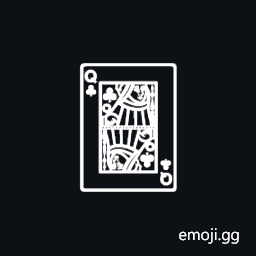 Playing Card Queen of Clubs Symbol