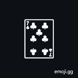 Playing Card Seven of Clubs Symbol