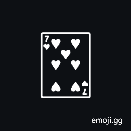 Playing Card Seven of Hearts Symbol