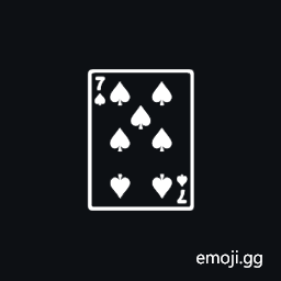 Playing Card Seven of Spades Symbol