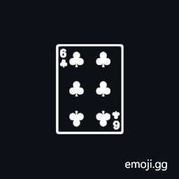 Playing Card Six of Clubs Symbol