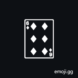 Playing Card Six of Diamonds Symbol