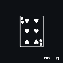 Playing Card Six of Hearts Symbol