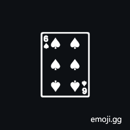 Playing Card Six of Spades Symbol