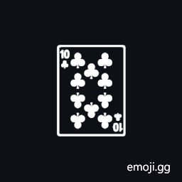 Playing Card Ten of Clubs Symbol