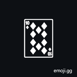 Playing Card Ten of Diamonds Symbol